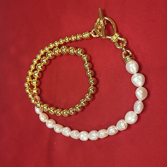 Missoma Baroque Pearl Beaded T-Bar Necklace New - Picture 4 of 4